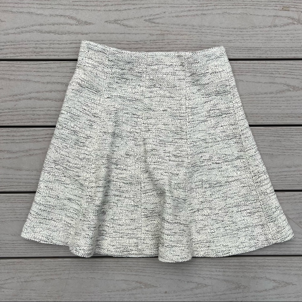 Loft | Cream Fit and Flare Tweed Skirt